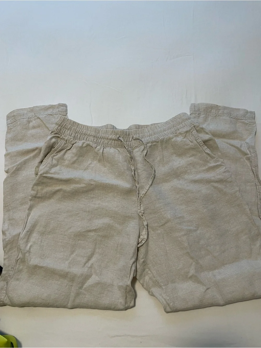 H&M Light Beige Linen Pants